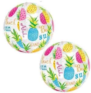 2 x Intex Beach Ball Inflatable Swimming Pool Toy - Pineapples 20"
