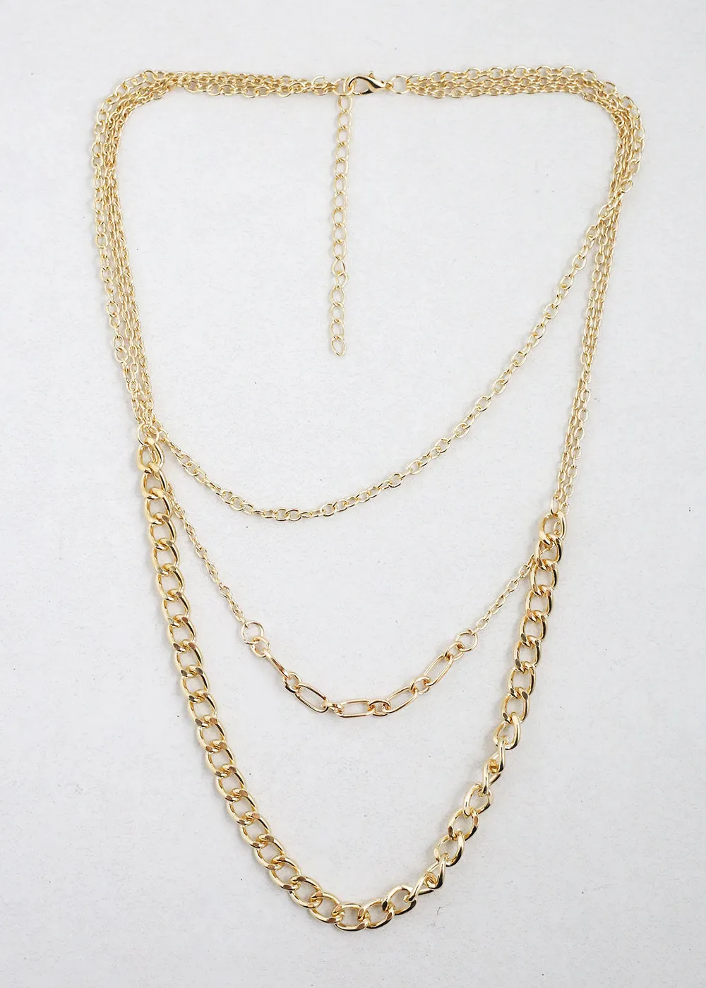 3-Piece Multi Layered Chain Necklace