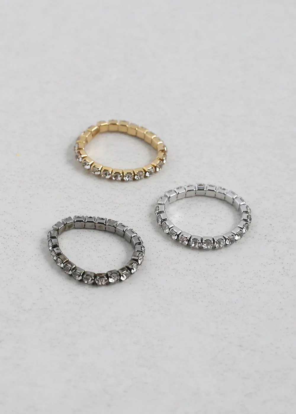 3-Piece Rhinestone Toe Ring