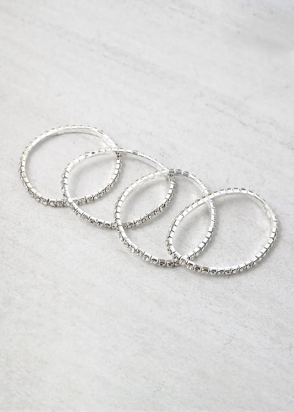 4 PC Rhinestone Bracelet