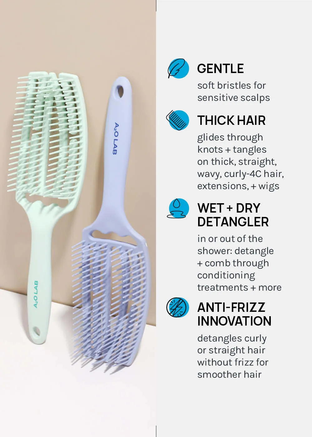 a2o Lab Vented Detangling Brush