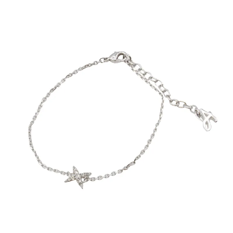 Adore Elegance Swarovski 4 Point Star Bracelet & Earring Set