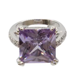 Adrian Buckley Silver Ring Pave Collection Square Ladies Jewellery Medium Size