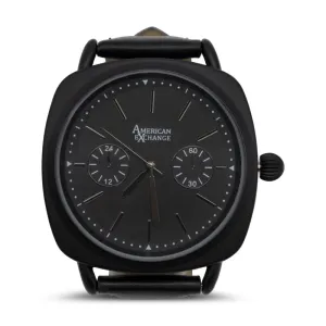 American Exchange Black Mens Watch With Bracelets 5323