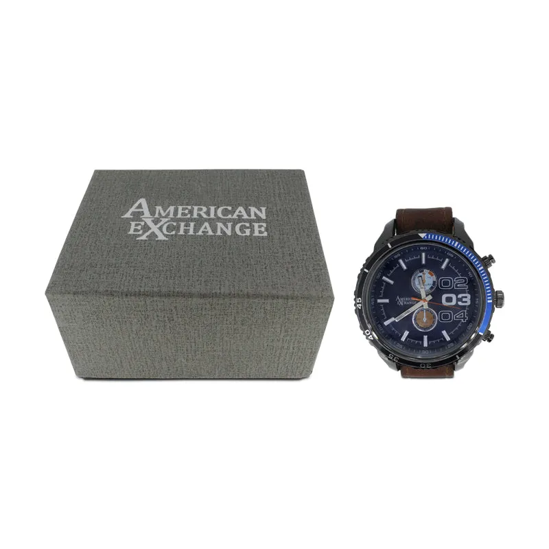 American Exchange Leather Watch 5336  Interchangeable Straps (Blemished Box)