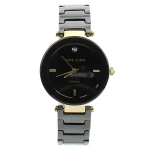 Anne Klein Ladies Watch Diamond Ceramic AK/1018 BKBK