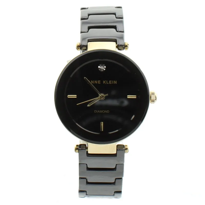 Anne Klein Ladies Watch Diamond Ceramic AK/1018 BKBK