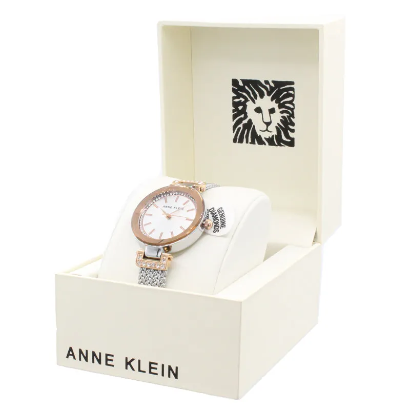 Anne Klein Silver & Rose Gold Ladies Watch AK1907