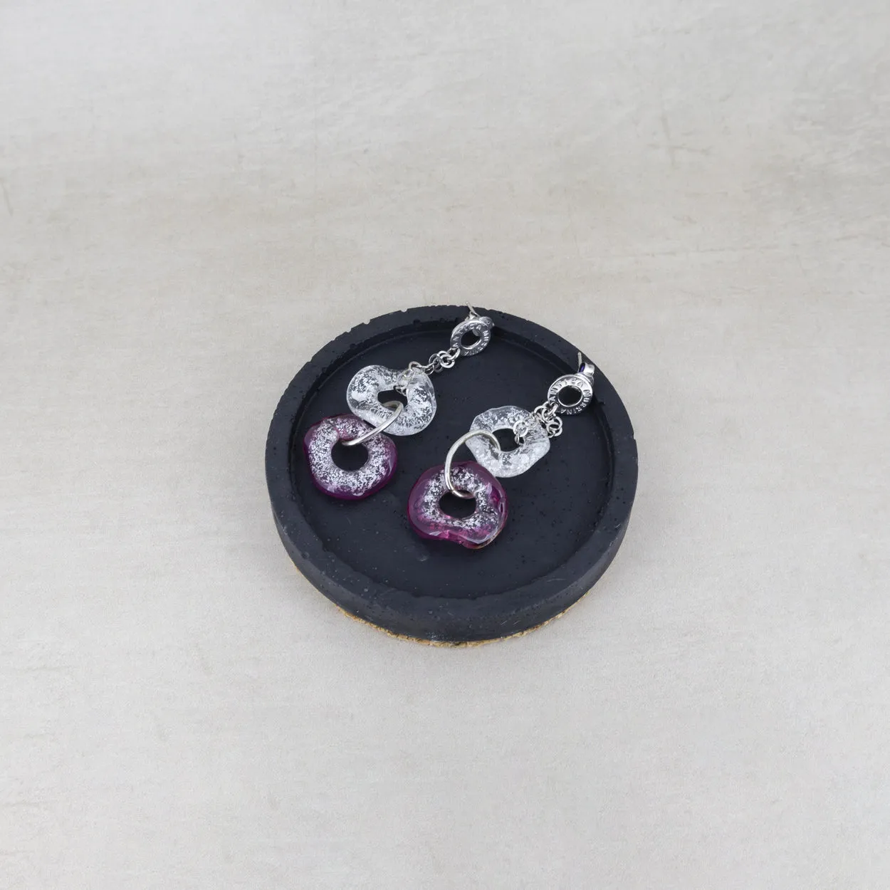 Antica Murrina Clear & Pink Glass Jodie Earrings OR250A05
