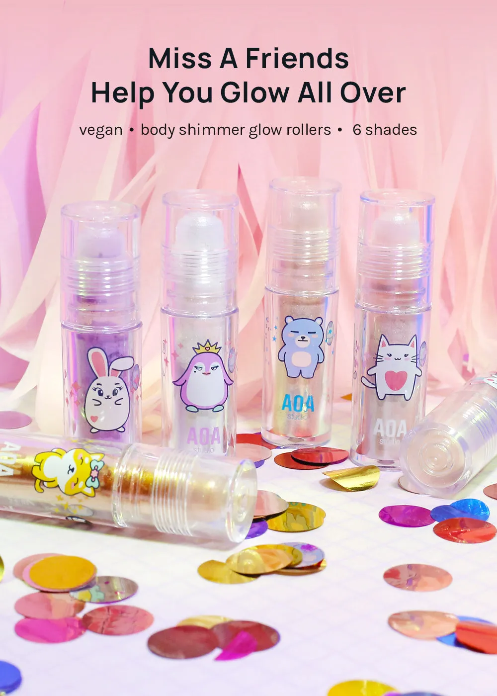 AOA Glow Dust Body Shimmer Roller