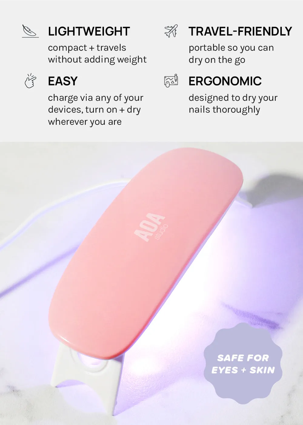 AOA Mini UV Gel Nail Drying Lamp