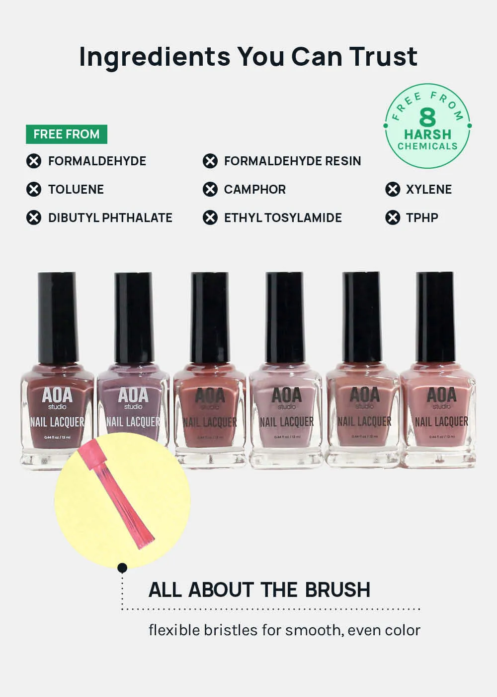 AOA Nail Lacquer  Browns
