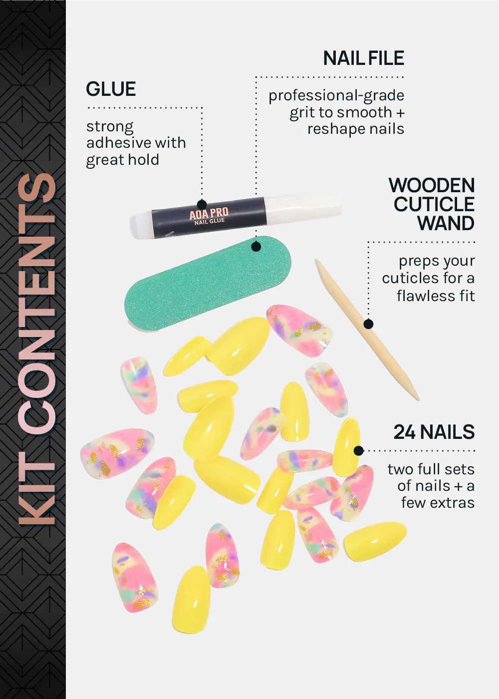 AOA Pro Press-On Nails: 10 Abstract