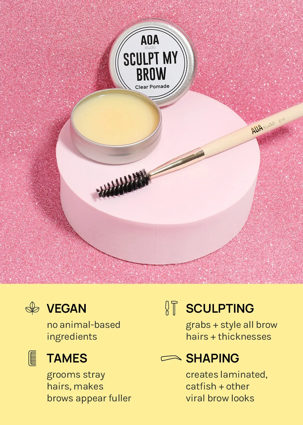 AOA Sculpt My Brow Clear Pomade