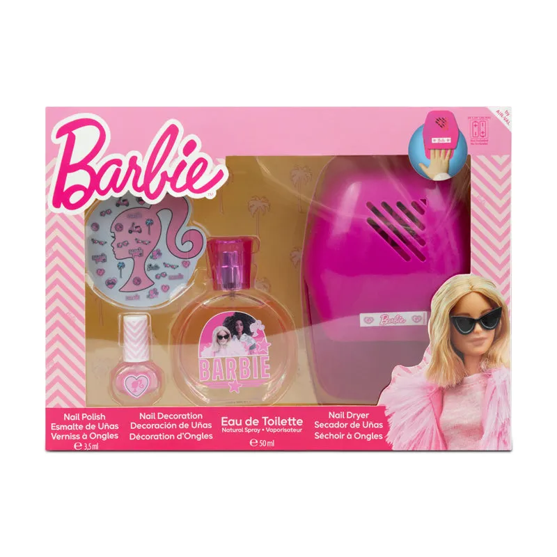 Barbie Perfume & Nail Manicure Gift Set For Kids (Blemished Box)