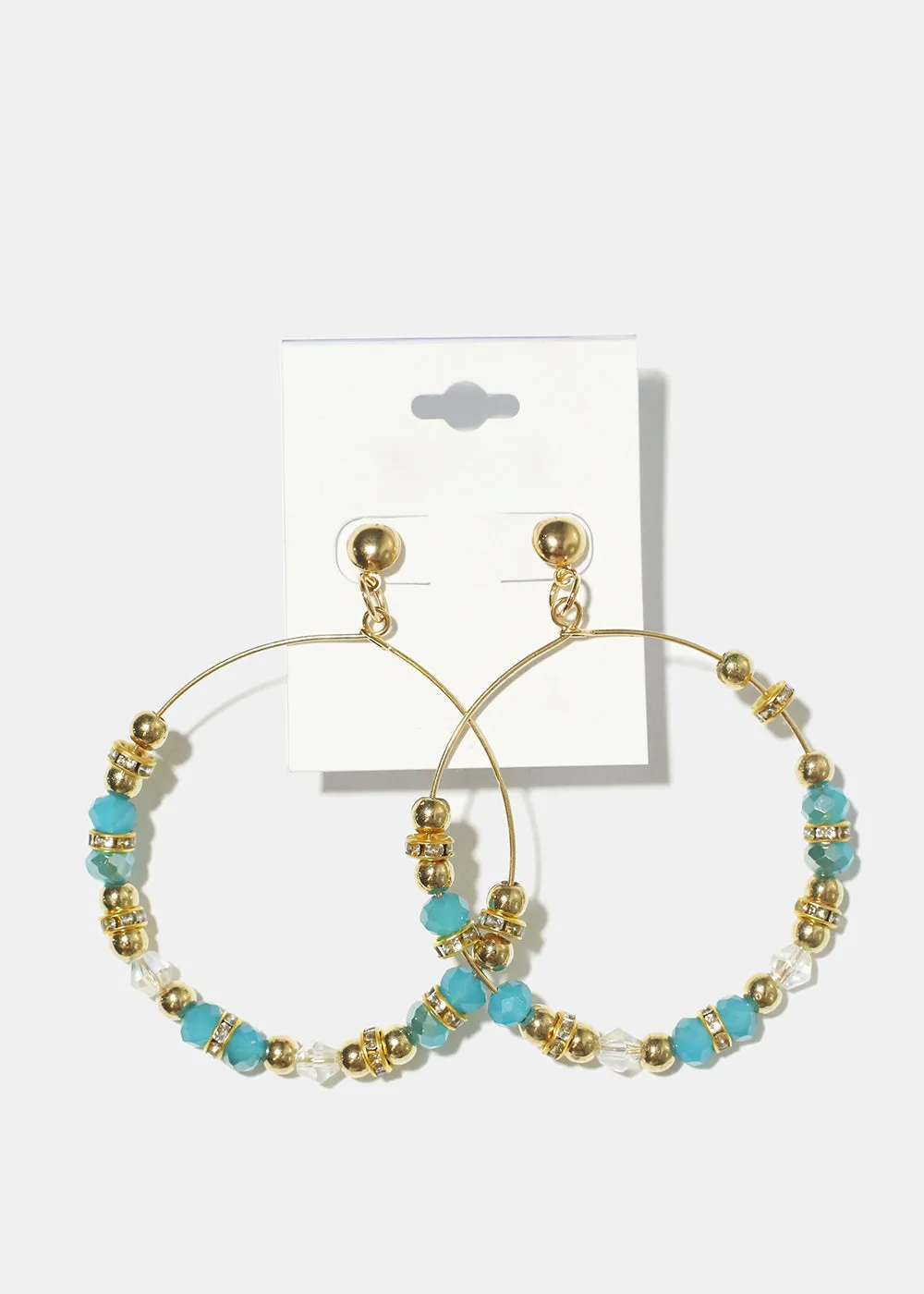 Bead Hoop Earrings