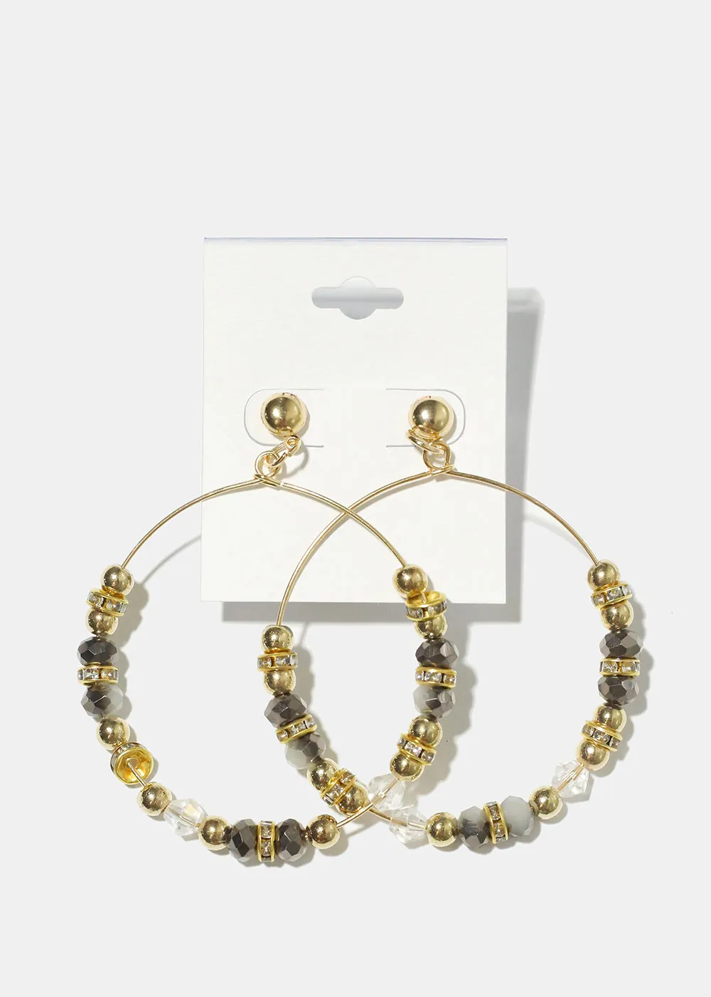 Bead Hoop Earrings