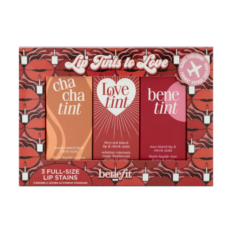 Benefit Lip & Cheek Stain Makeup Set - 3 Full-Size 6ml (Blemished Box)