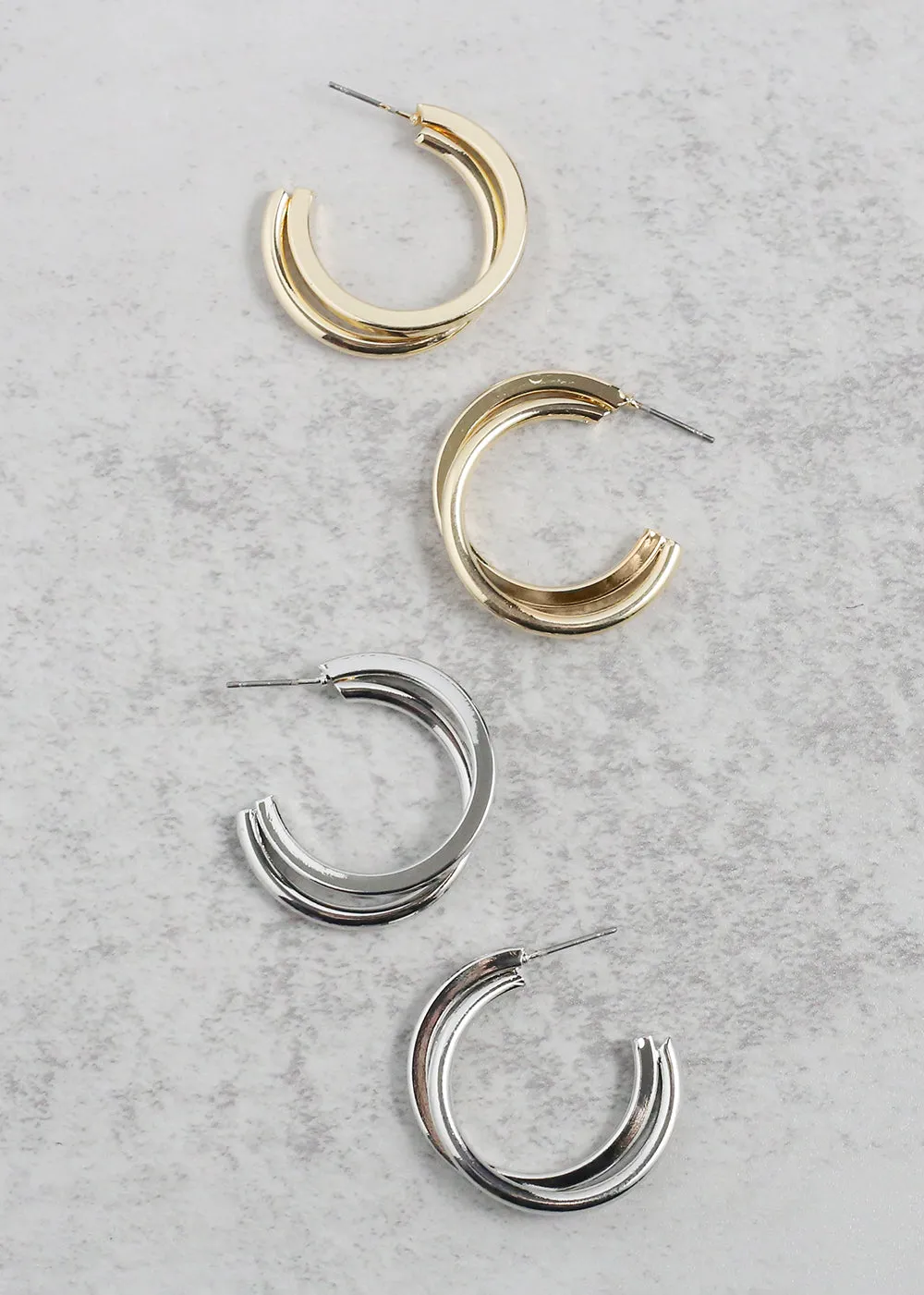 Bold Double Hoop Earrings