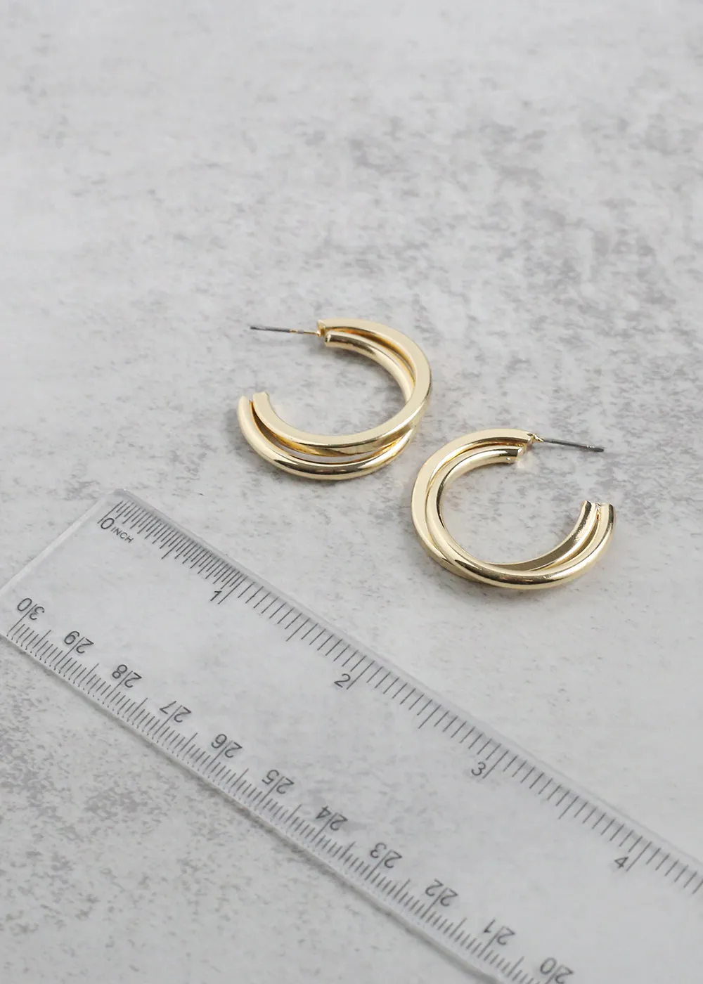 Bold Double Hoop Earrings
