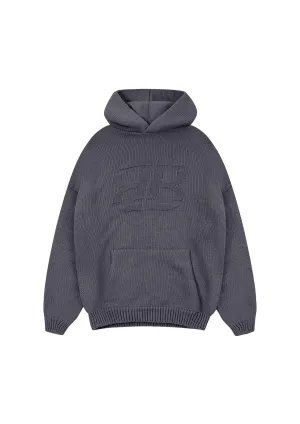 Branded Knit Hoodie