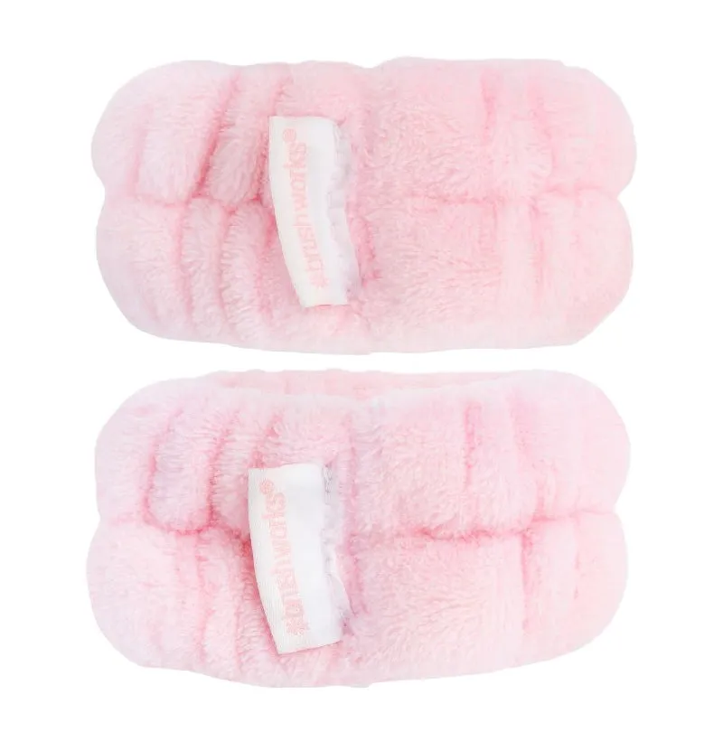 Brushworks Microfibre Wrist Wash Bands - Pink