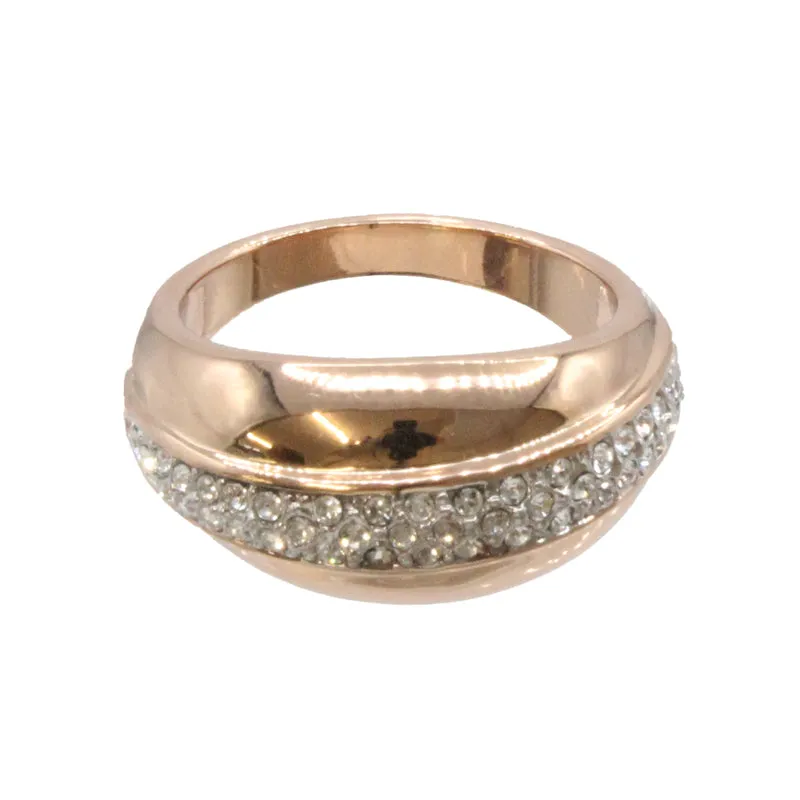 Buckley London Rose Gold Plated Ring R456M (M)