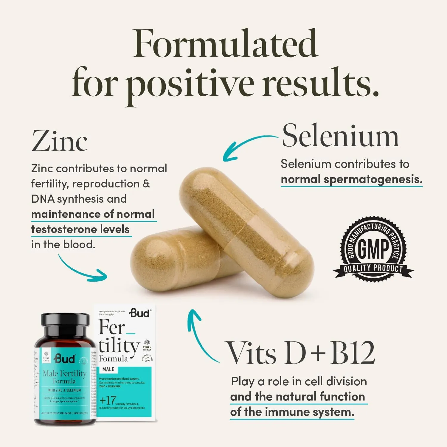 Bud Fertility & Beyond Formula for Men (60 Capsules)
