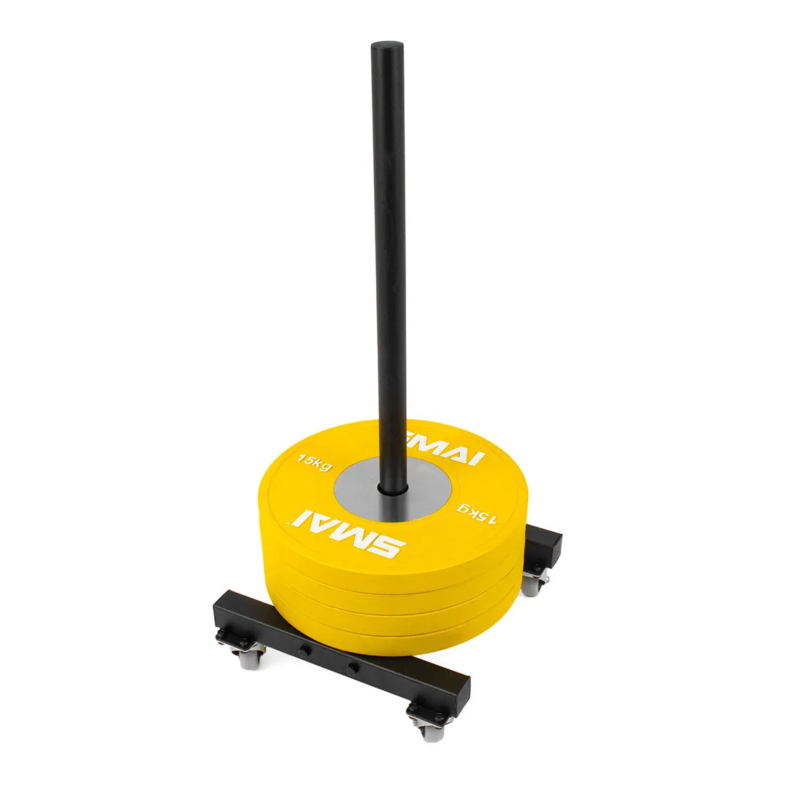 Bumper Plate Storage Stacker with Wheels Smai