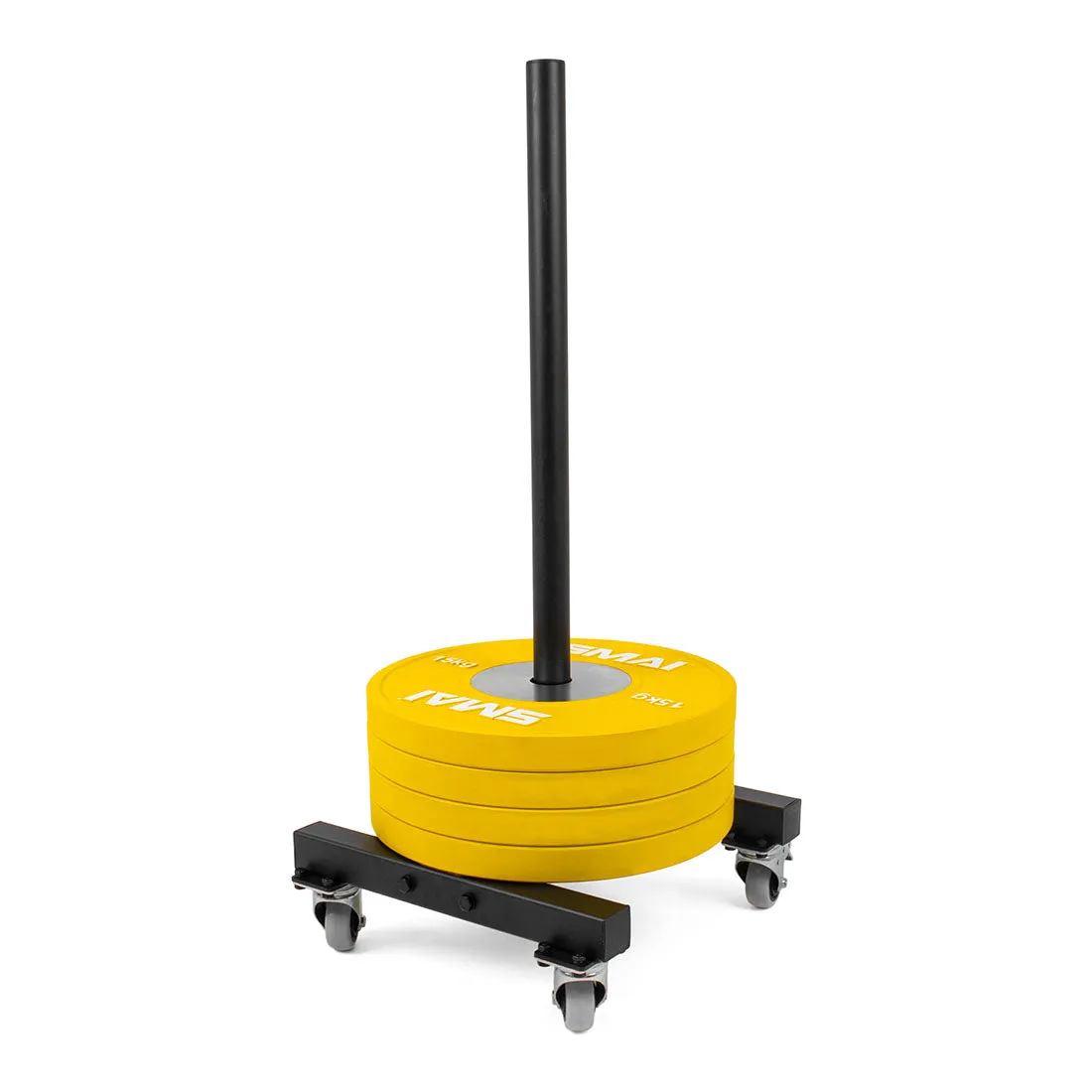 Bumper Plate Storage Stacker with Wheels Smai