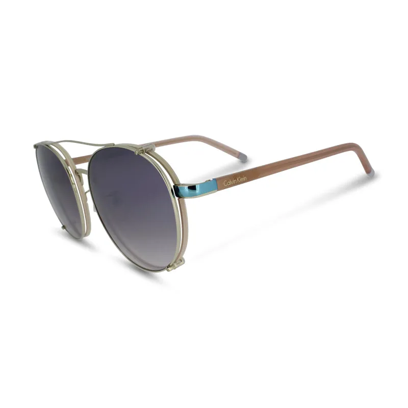 Calvin Klein Round Nude & Blue Sunglasses CK1240SK 625 (No Case)
