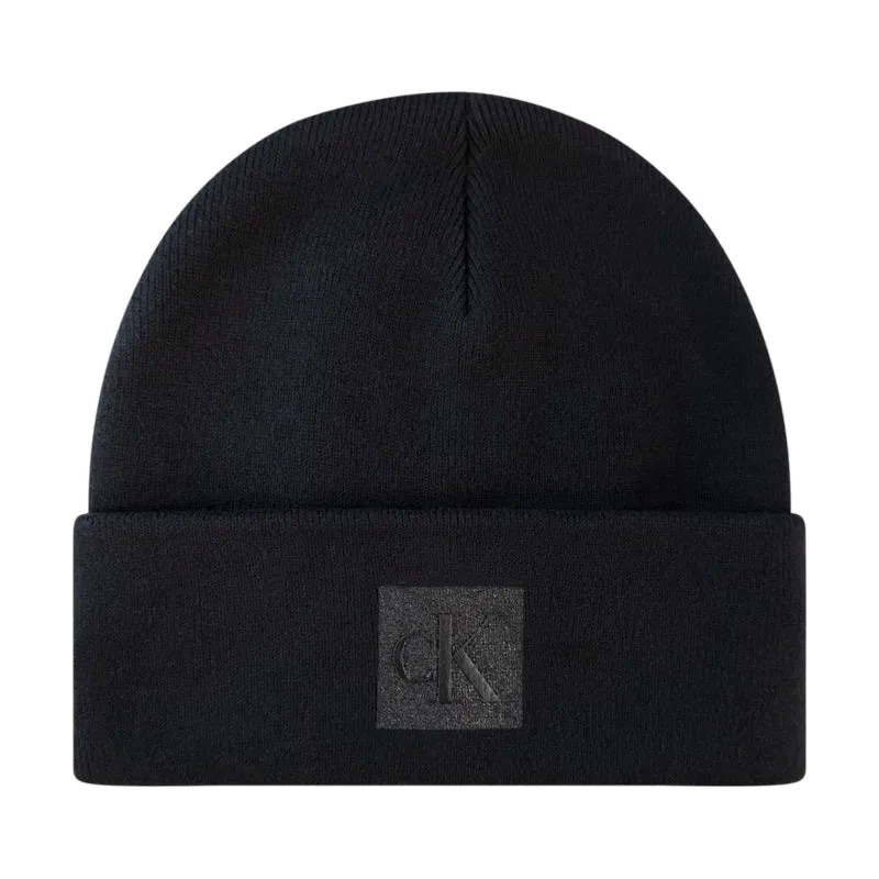 Calvin Klein Scuplted Beanie Twill Hat Black - One Size Unisex