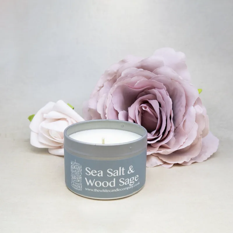 Candle Sea Salt & Wood Sage The White Candle Company 100g