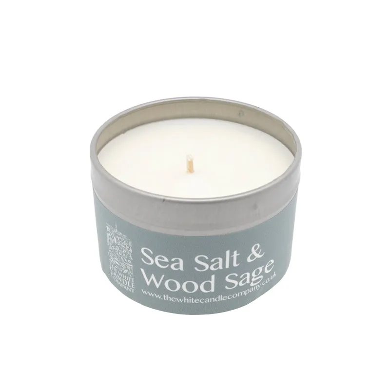 Candle Sea Salt & Wood Sage The White Candle Company 100g