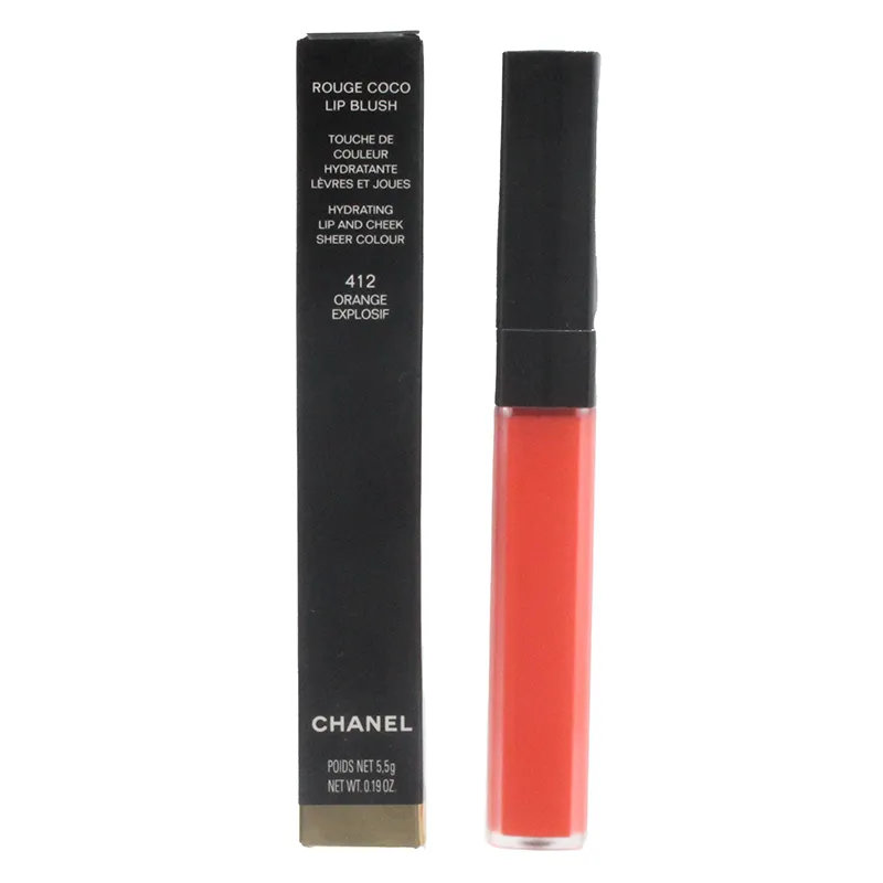 Chanel Rouge Coco Coral Lip & Cheek Blush 412 Orange Explosif