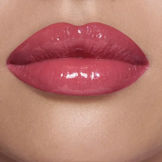 CHARLOTTE TILBURY 90'S PINK ROSE GLOSS AND ROSE LIPSTICK DUOR (90s pink / ibiza nights)