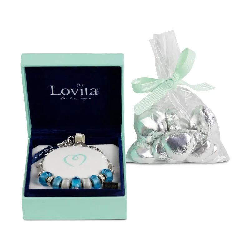 Charm Bracelet & Chocolates Gift Bag
