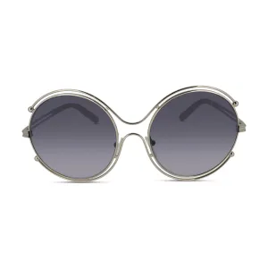 Chloe Gold Round Blue Lens Sunglasses CE122S 744 (No Case)