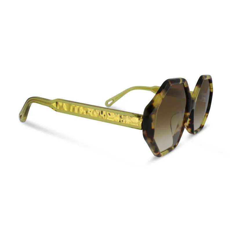 Chloe Havana Geometric Sunglasses CE752SA (No Case)