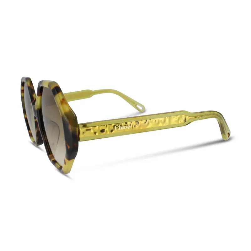Chloe Havana Geometric Sunglasses CE752SA (No Case)