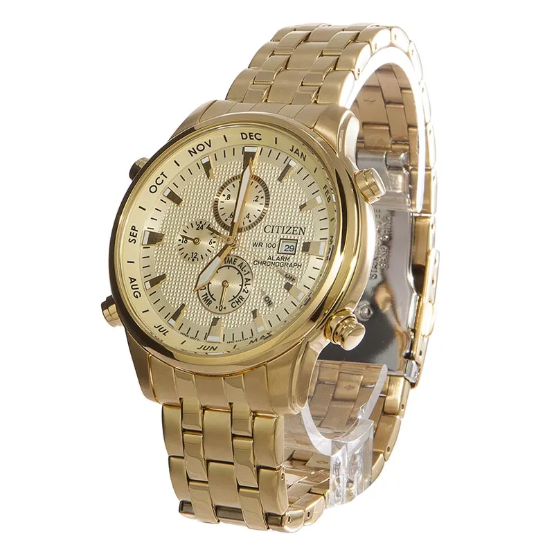 Citizen Men's Chronograph Gold Plated Watch A13882-50P