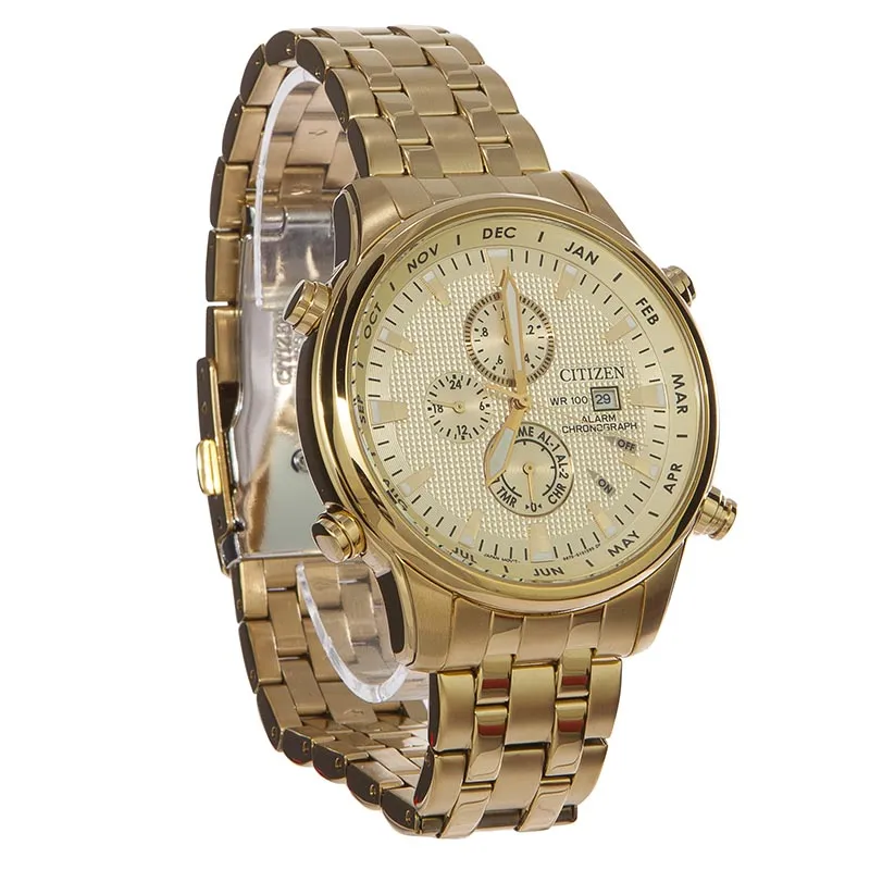 Citizen Men's Chronograph Gold Plated Watch A13882-50P