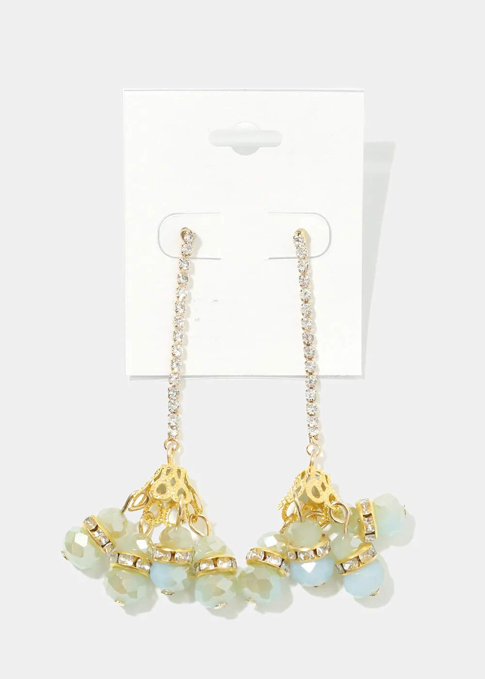 Cluster Crystal Dangle Earrings