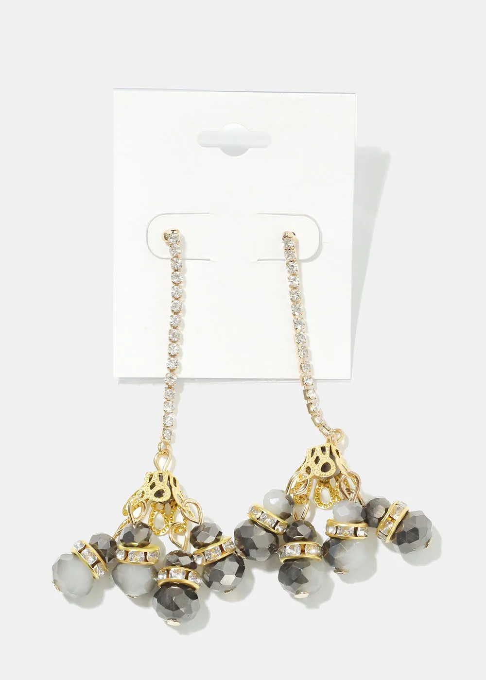 Cluster Crystal Dangle Earrings