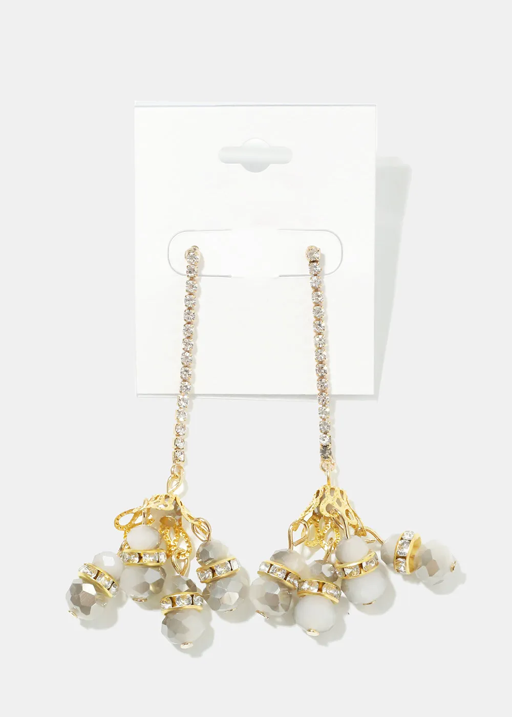 Cluster Crystal Dangle Earrings