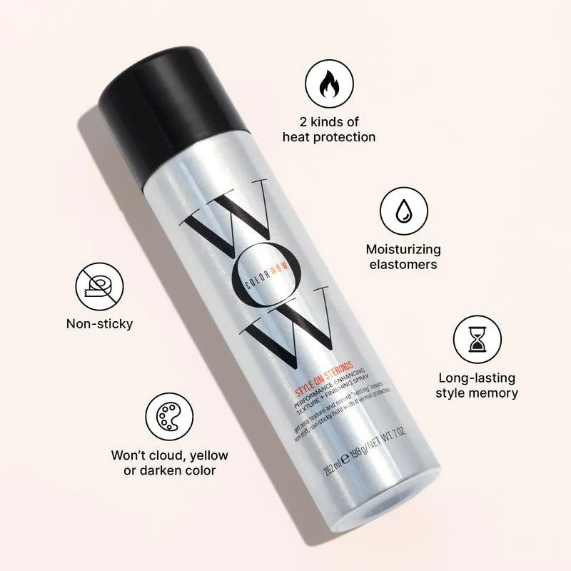 Colorwow Steroids Color-Safe Texturizing Spray Instant Big Hair   Sexy, Long-Lasting Texture