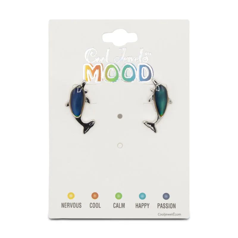 Colour Changing Mood Dolphin Earrings By Cool Jewels