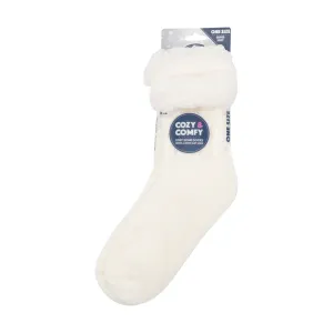 Cosy & Comfy Pearl Slipper Socks - Cream