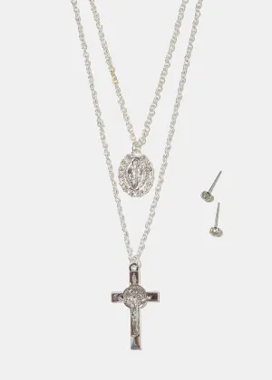 Cross Layered Necklace