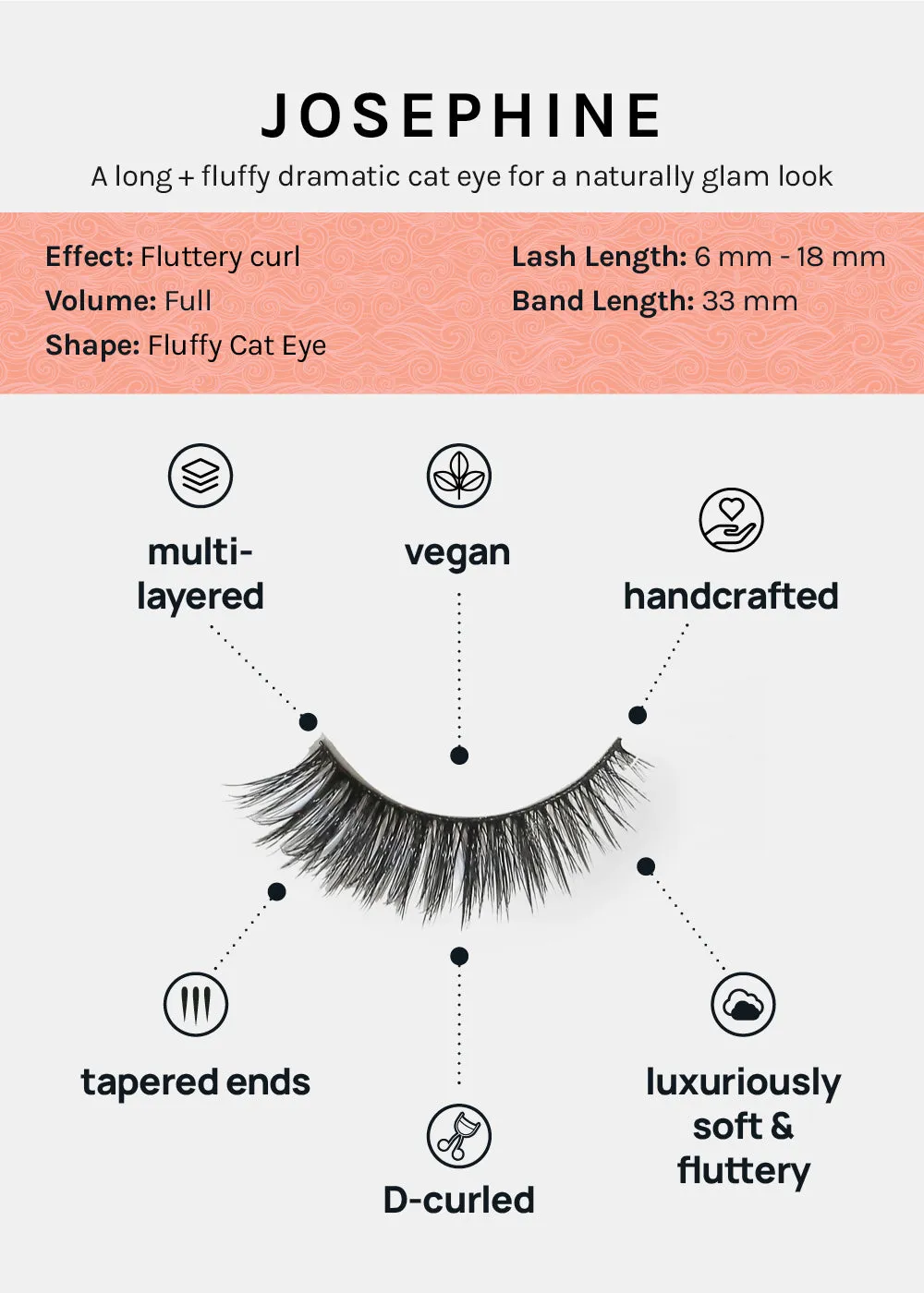 D-LUX Curl Premium Faux Mink Lashes - Josephine